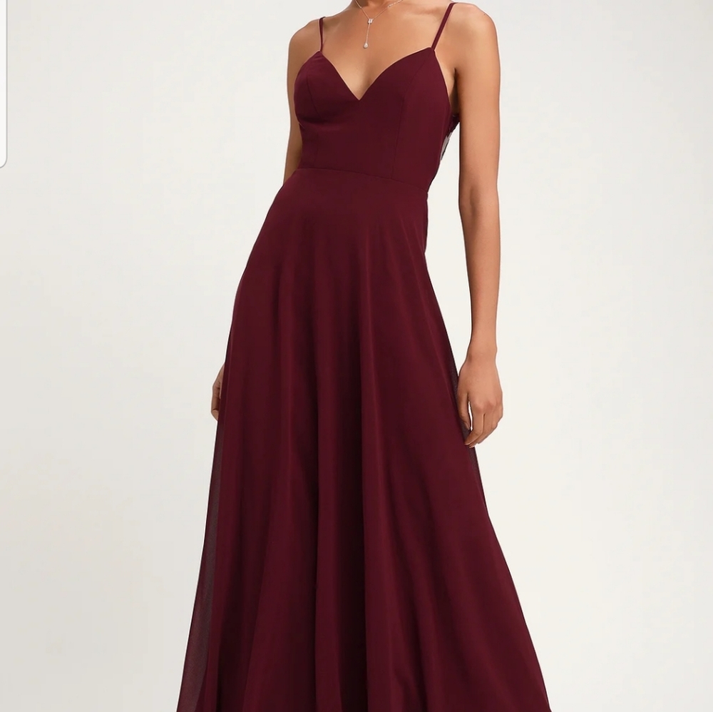 Lulus Burgundy Maxi Dress